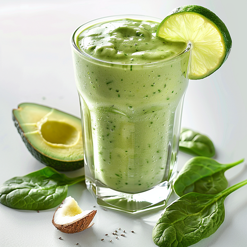 Soursop Smoothie Recipes with avocado spinach coconut water lime juice